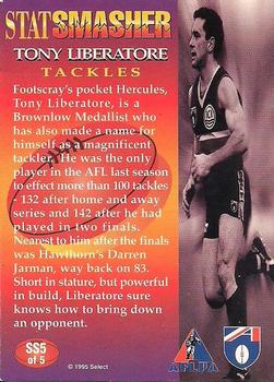 1995 Select AFL - Stat Smasher #SS5 Tony Liberatore Back